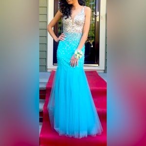 Blue & Silver Camille La Vie Prom / Sweet 16 Dress